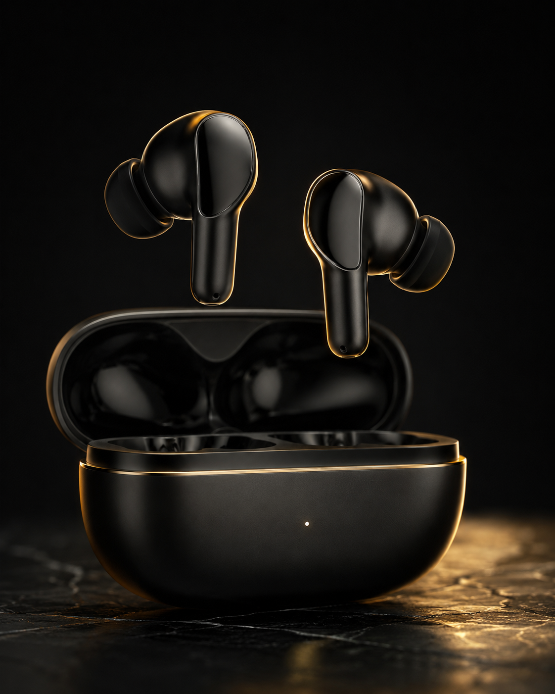 无线耳机黑金广告Gadget Visual